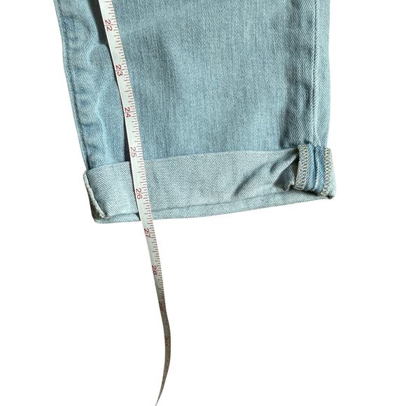 Hudson Natalie Blue Light Wash Distressed Denim Boyfriend Jeans size 27 - Picture 8 of 10